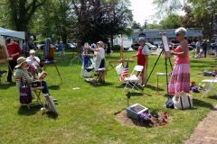Falmouth Art Center painters on the lawn