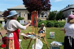 Ruth Leech with the Falmouth Art Center Friday Figure Painters