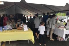 ArtsFalmouth raffle table in the big tent